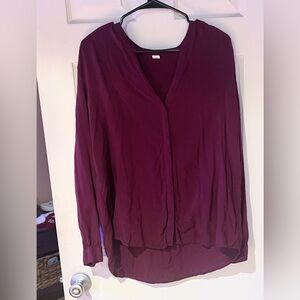 Old Navy Women's Rich Purple Blouse Size XL